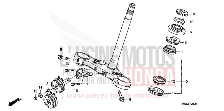 LENKSCHAFT von CB1100 ABS CANDY GLORY RED-U (R101) von 2013